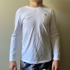 Tommy Bahama, white long sleeve shirt, boys size large (10/12)